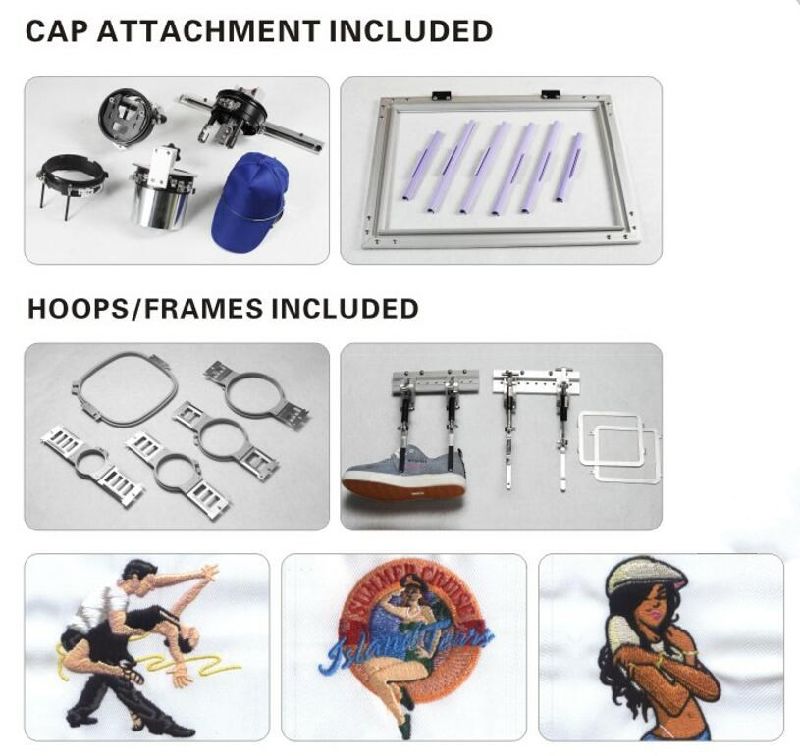 Wonyo 2 Head Mesin Bordir Komersial untuk Caps Wy1202c